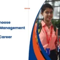 Student standing in front of an airport, representing choosing the right Aviation Management College for a successful career
