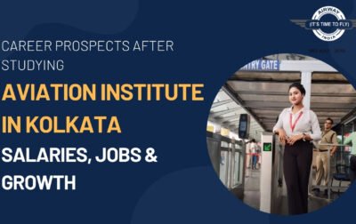 Students at an aviation institute in Kolkata preparing for aviation management and pilot careers