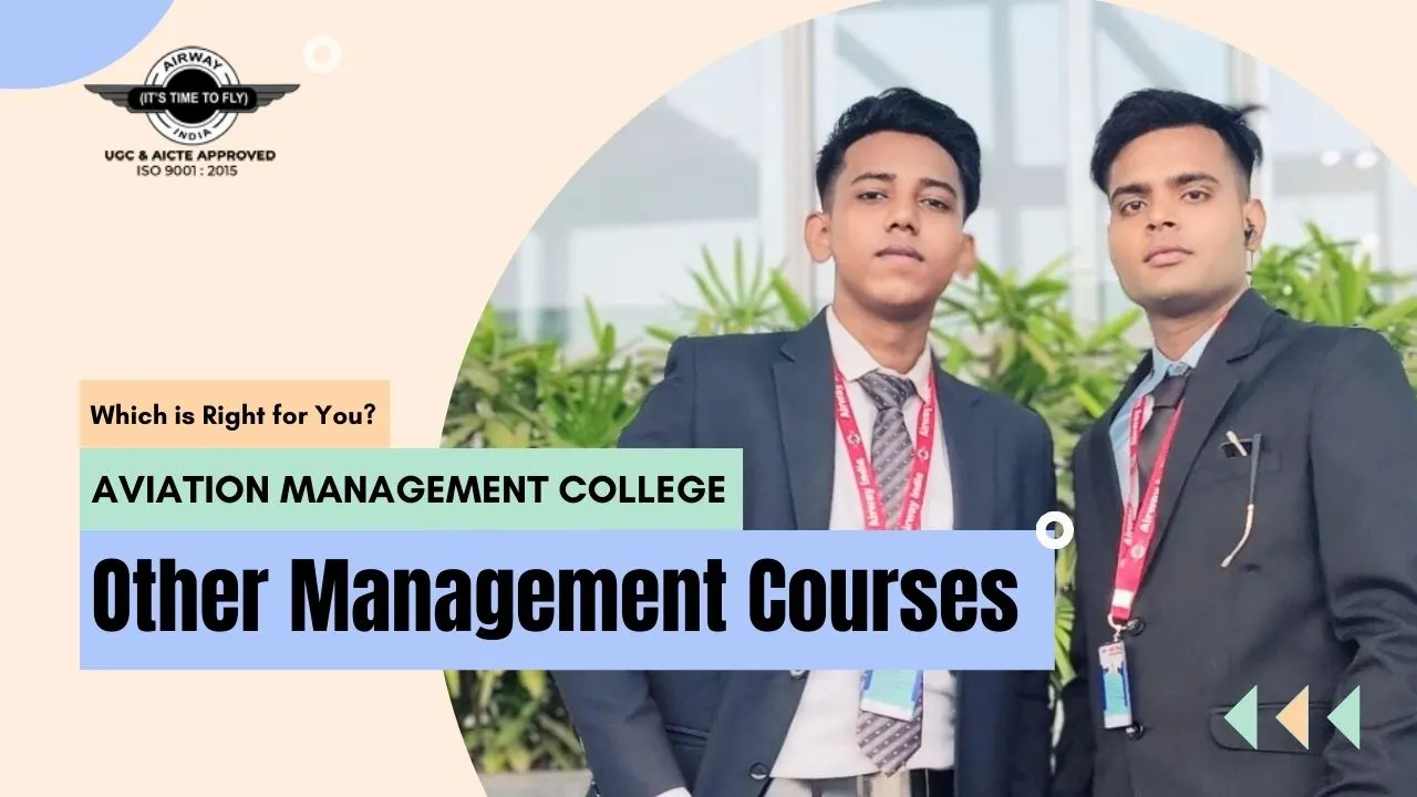 Group of students posing aviation operations at an Aviation Management College