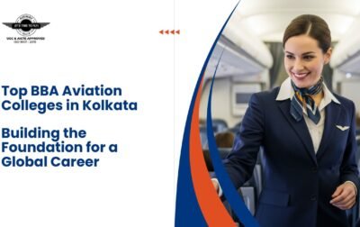 Classroom session at one of the top BBA aviation colleges in Kolkata with students learning aviation management