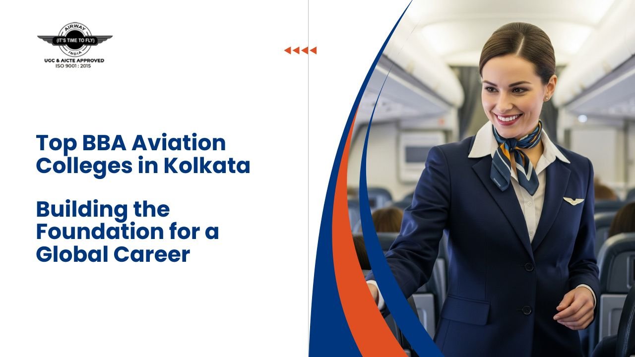 Classroom session at one of the top BBA aviation colleges in Kolkata with students learning aviation management