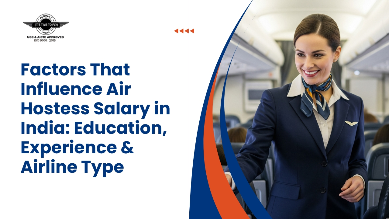 Air hostess explaining safety instructions on flight – air hostess salary in India