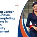 Students learning professional skills at Airway India in the Diploma in Aviation Hospitality Management program