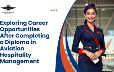 Students learning professional skills at Airway India in the Diploma in Aviation Hospitality Management program