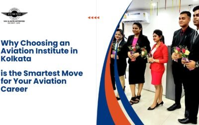 Students at an aviation institute in Kolkata receiving aviation training and career guidance