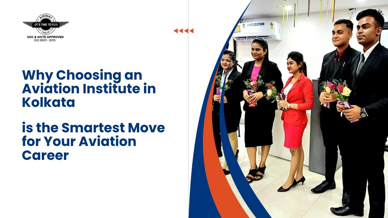Students at an aviation institute in Kolkata receiving aviation training and career guidance