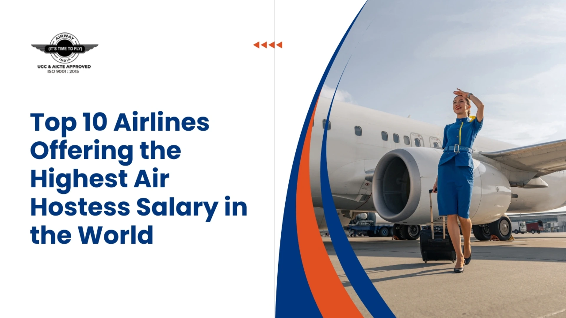 Professional air hostess smiling inside airplane cabin representing high air hostess salary opportunities.