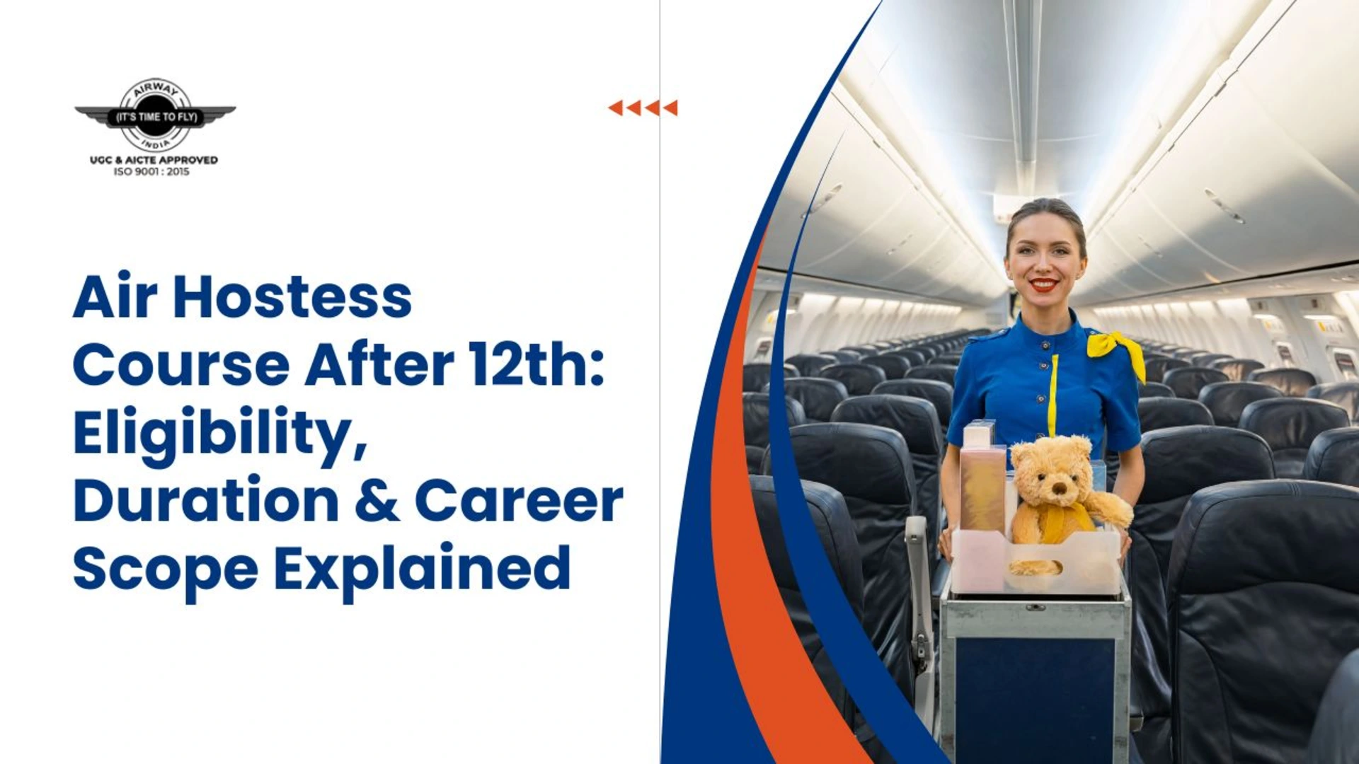 A trained air hostess presenting flight safety instructions during Airway India’s air hostess course.