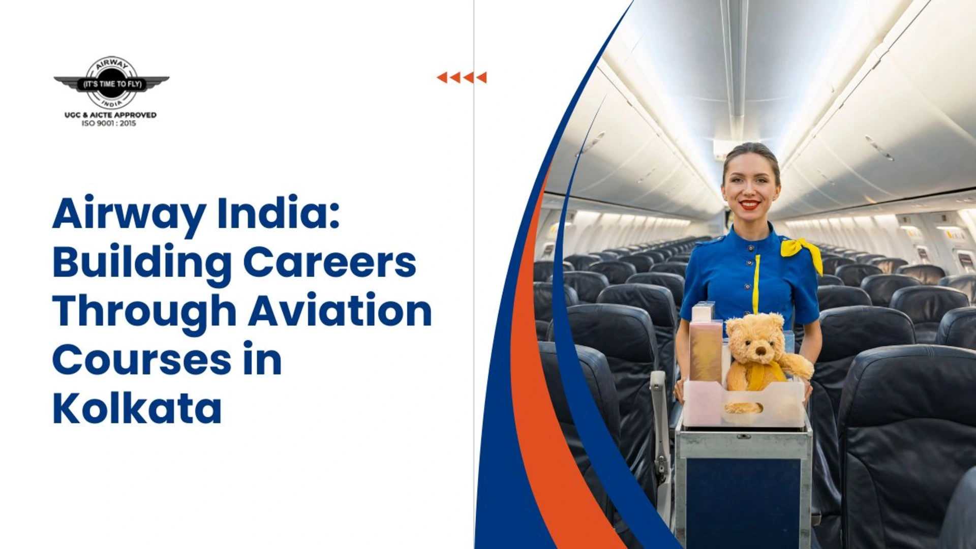 Air hostess representing Airway India aviation training in Kolkata