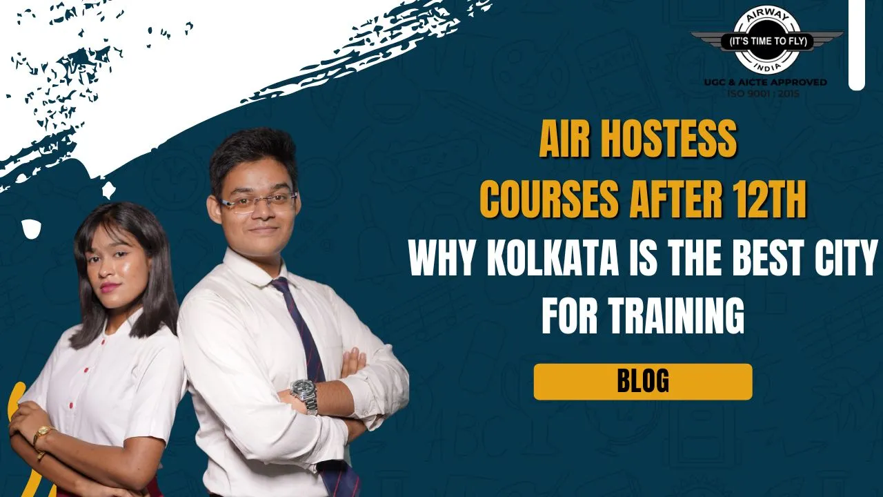 air hostess smiling representing air hostess courses after 12th
