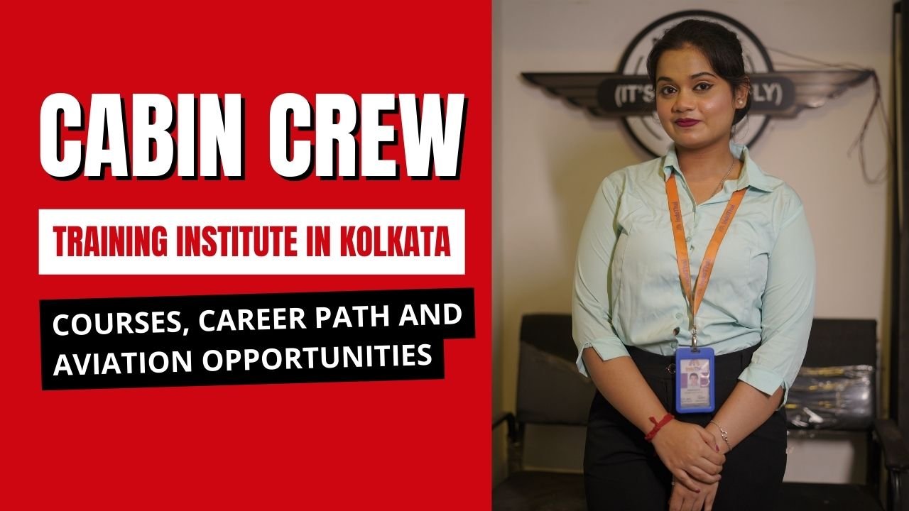 Students attending cabin crew training at a cabin crew training institute in kolkata learning airline safety procedures and passenger service.