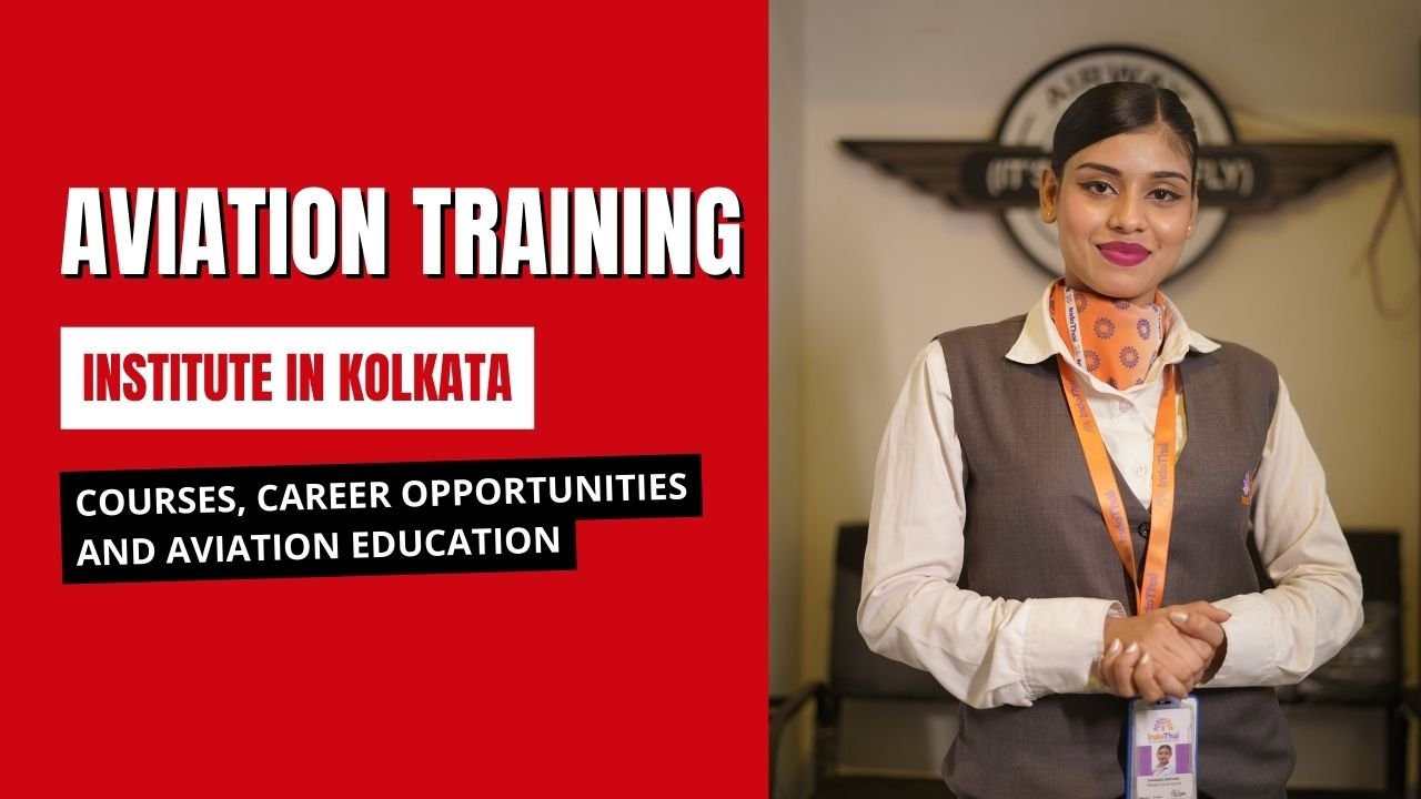 Students attending aviation training at an aviation training institute in kolkata learning airline operations and aviation service skills.