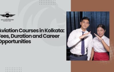 Students attending aviation courses in Kolkata at an aviation college while learning airline operations and aviation industry skills.