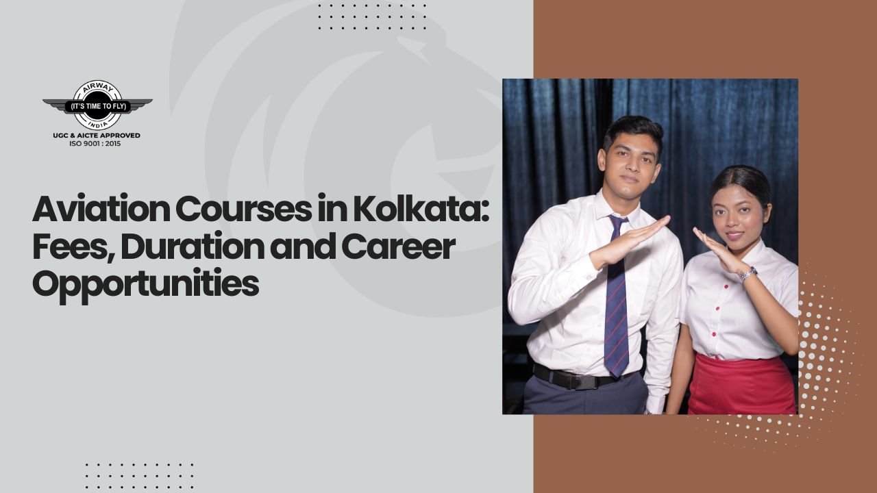 Students attending aviation courses in Kolkata at an aviation college while learning airline operations and aviation industry skills.