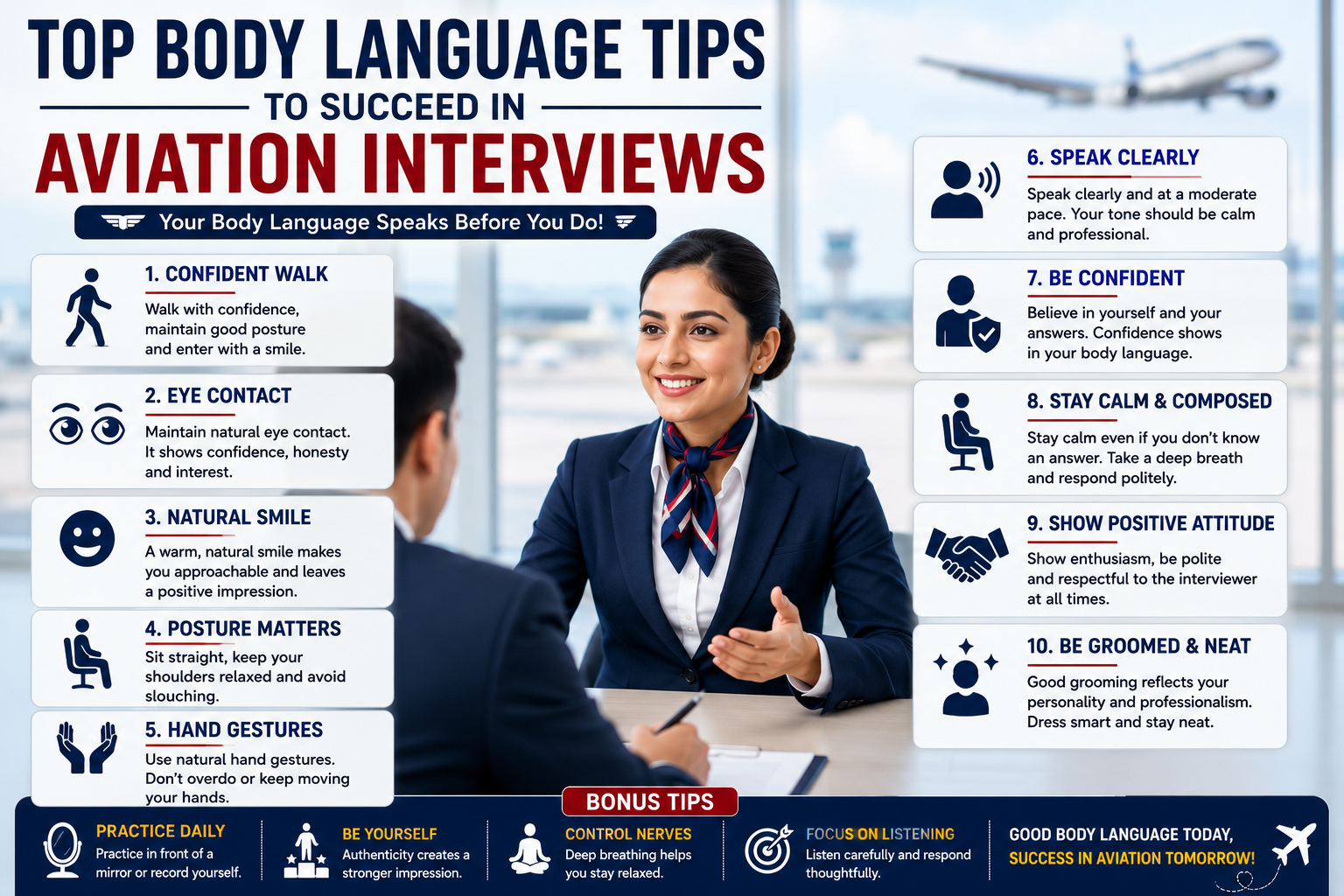 Body Language Tips to Succeed in Aviation Interviews
