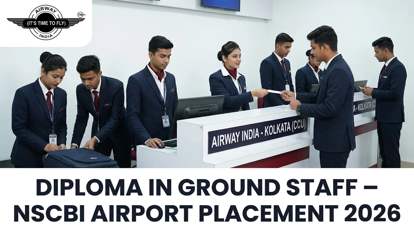 Airway India diploma ground staff training Kolkata NSCBI airport placement 2026