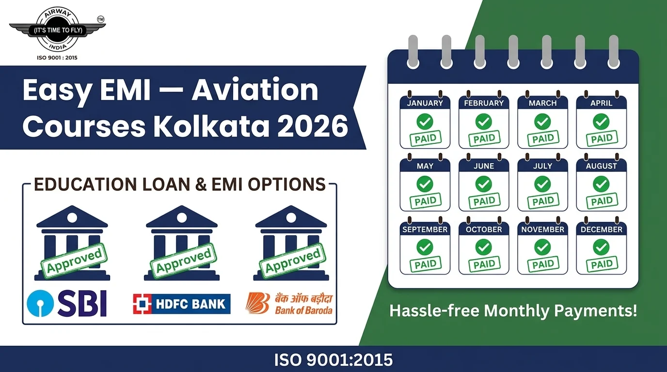 Education loan and EMI payment options for aviation course fees Kolkata 2026