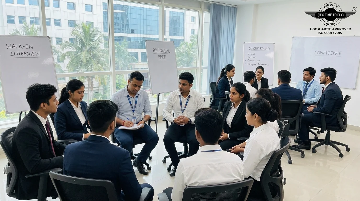 Walk-in interview and bilingual interview preparation at Airway India Kolkata