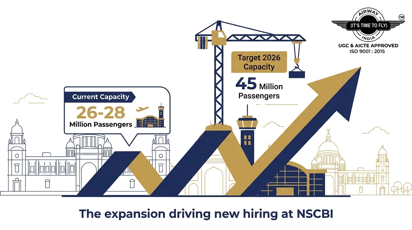 NSCBI Kolkata airport expansion 2026 terminal capacity