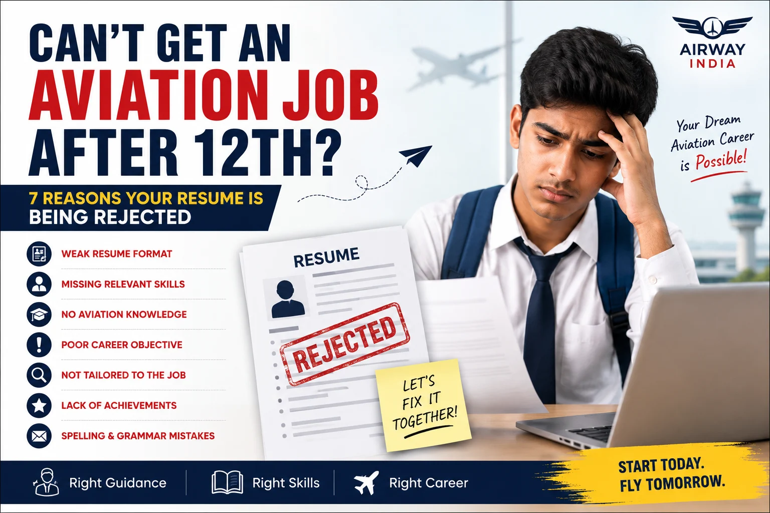 aviation job after 12th